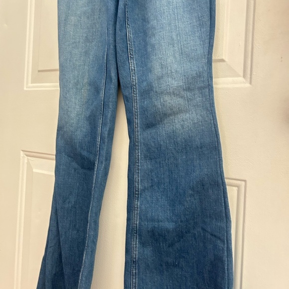 We The Free • Wide Leg Frayed Hem Mindy Rigid Flares High Rise Denim Jean Sz 26 - Picture 7 of 11